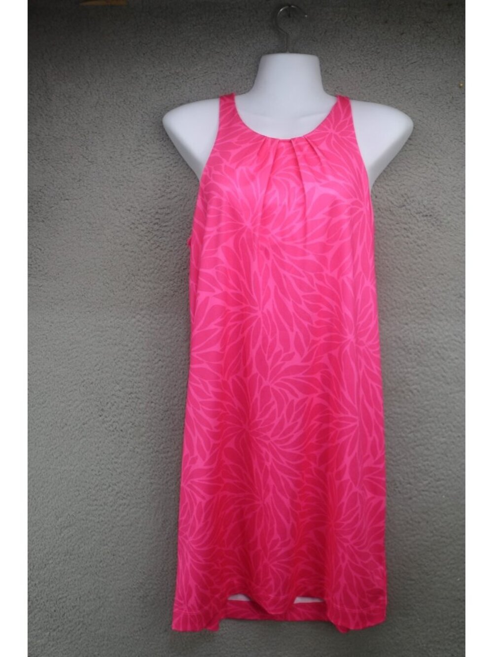 Vineyard Vines Pink Silky Athleisure Dress-XS-Built in Bra-Twisted Straps-Beachy